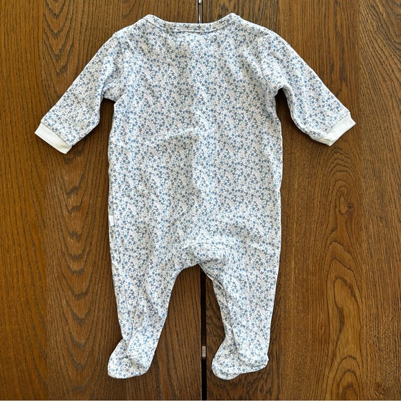 Marquise Bundle Blue Floral Warm Pink White Stripe Footies Girls Summer Outfit - Picture 6 of 12